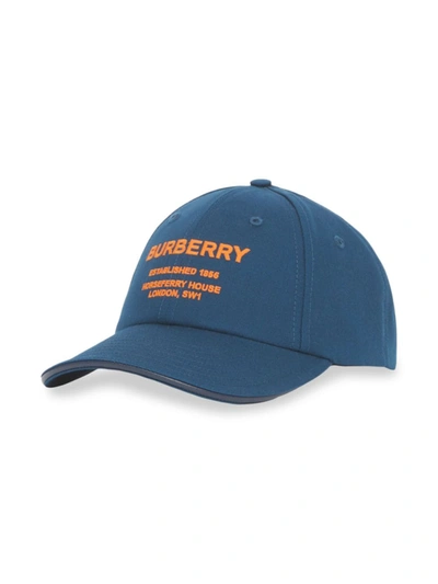 Shop Burberry Logo Baseball Cap In Navy