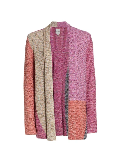 Shop Nic + Zoe Women's Happy Zappy Colorblock Cardigan In Pink Multi