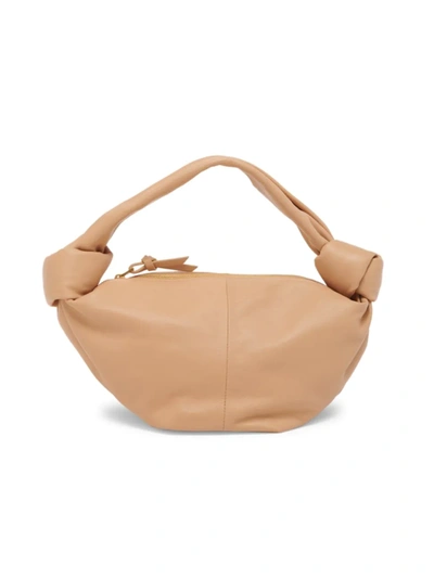Shop Bottega Veneta Women's Double Knot Mini Top Handle Bag In Almond Gold