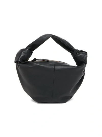 Shop Bottega Veneta Women's The Teen Double Knot Leather Top Handle Bag In Black Gold