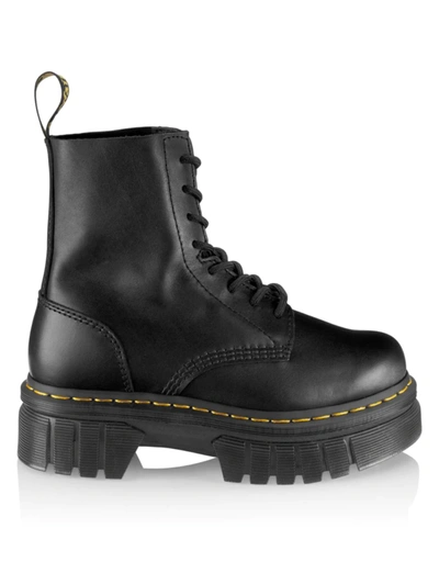 Shop Dr. Martens' Women's Audrick 8-eye Leather Combat Boots In Black