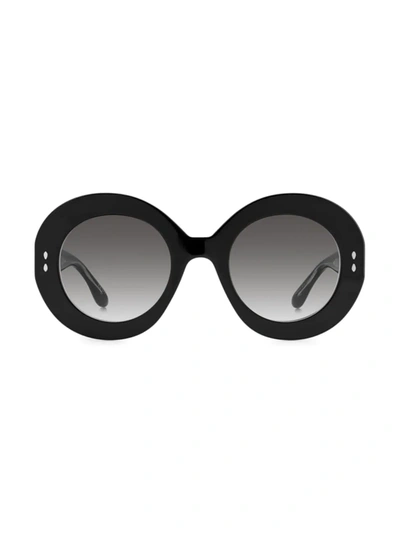 Shop Isabel Marant Women's 51mm Round Sunglasses In Black