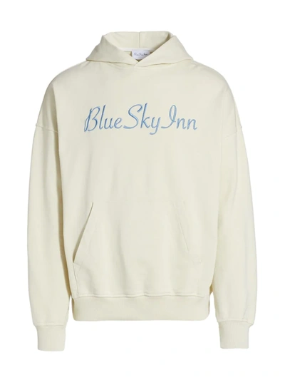 Shop Blue Sky Inn Men's Logo Hoodie Sweatshirt In Cream