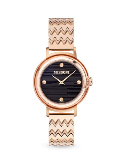 Shop Missoni Fiammato Rose Gold 37mm Bracelet Watch