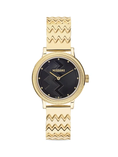 Shop Missoni Chevron Ip Champagne 35mm Bracelet Watch