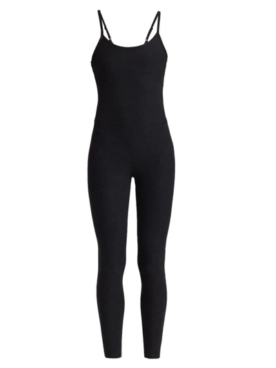Shop Beyond Yoga Women's Spacedye Uplevel Midi-bodysuit In Darkest Night