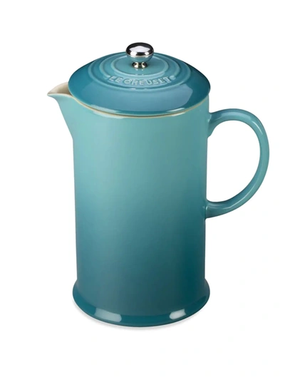 Shop Le Creuset Stoneware Cafetiere French Press In Caribbean