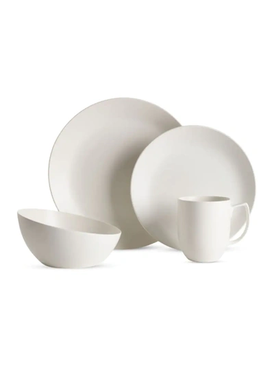 Shop Nambe Orbit 4-piece Dinnerware Set In White