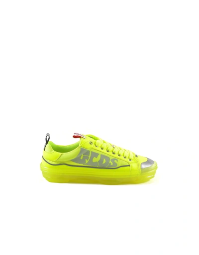 Shop Gcds Neon Yellow Mens Sneakers