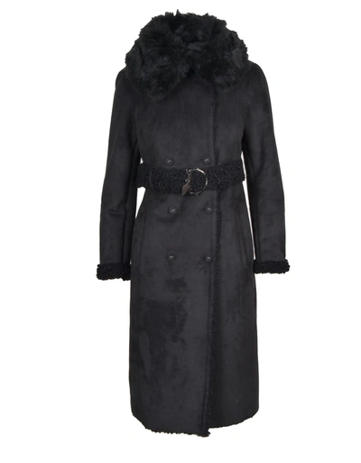 Shop Patrizia Pepe Womens Black Coat