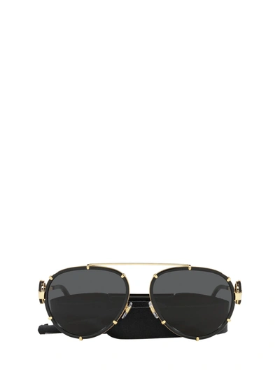 Shop Versace Ve2232 Black Sunglasses