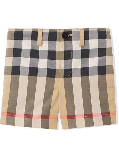 Shop Burberry Shorts Check In Popeline Di Cotone