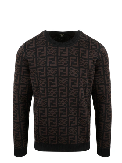 Shop Fendi Ff Karling Sweater In Black