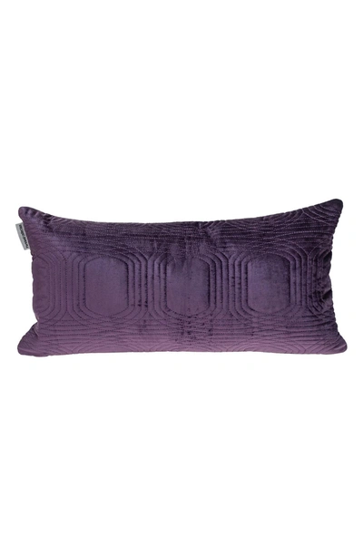 Parkland Collection Iphis Topstitched Throw Pillow In Purple