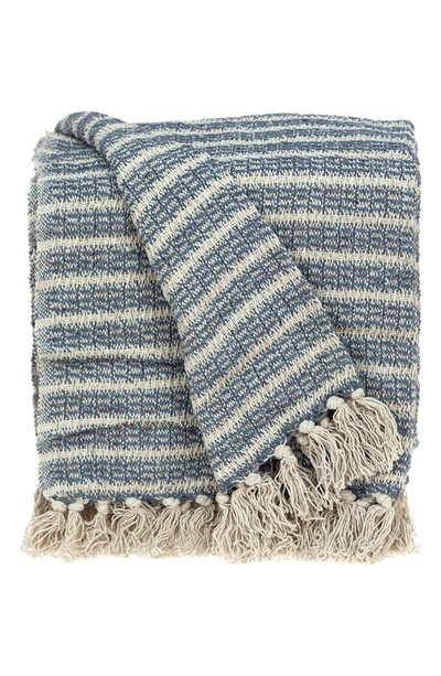 Shop Parkland Collection Simone Striped Throw Blanket In Blue
