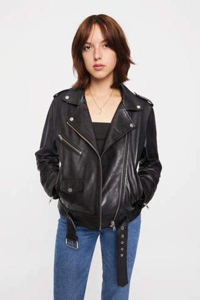 Shop Rebecca Minkoff Jett Moto Jacket In Black