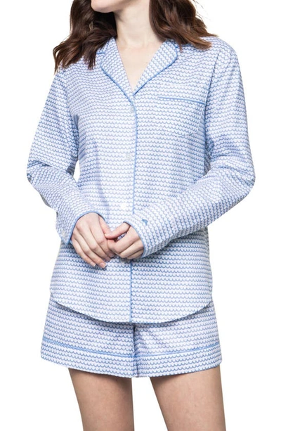 Shop Petite Plume La Mer Short Pajamas In Blue