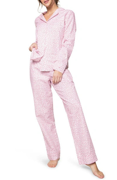 Petite Plume Sweethearts Classic Pajama Set In Pink