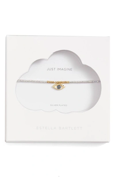Shop Estella Bartlett Louise Eye Charm Bracelet In Silver Plated