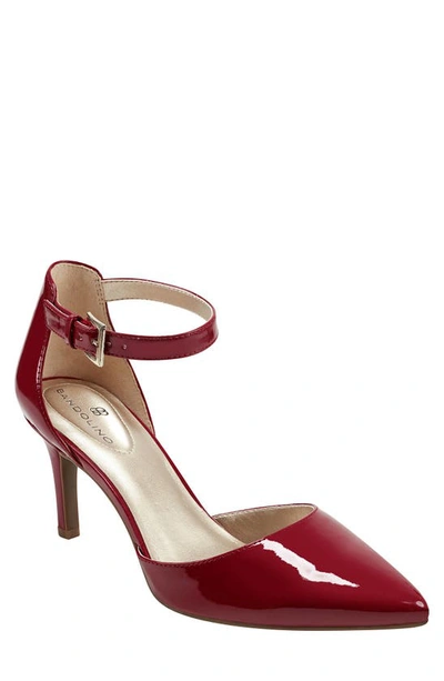 Shop Bandolino Ginata Ankle Strap Pump In Rossy Red