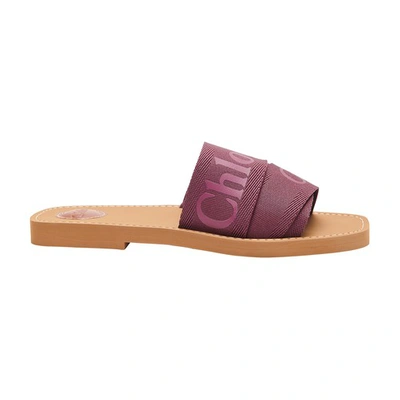 Shop Chloé Woody Sandals In Obscure Purple