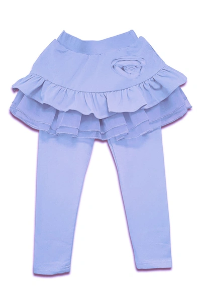 Joe-ella Solid Skirted Stretch Leggings In Lilac