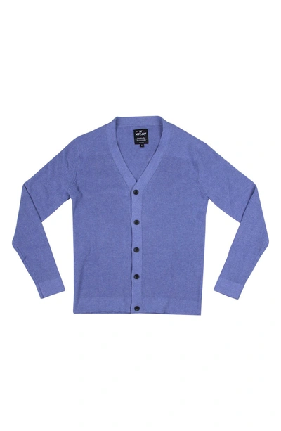 Shop X-ray Xray V-neck Sweater Cardigan In Heather Blue