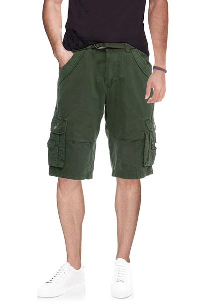 X-ray Belted Bermuda Cargo Shorts In Grass