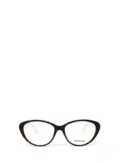 Shop Balenciaga Bb0067o Havana Glasses