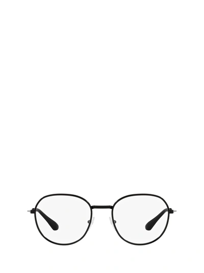 Prada Pr 65wv Matte Black Unisex Eyeglasses In Matte Black
