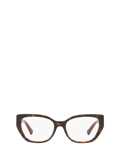 Shop Valentino Va3037 Havana Glasses