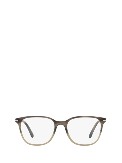 Shop Persol Po3203v Striped Grey &amp; Beige Glasses In Striped Grey & Beige