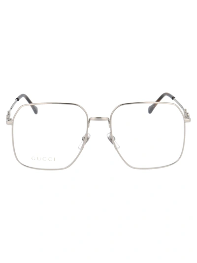 Shop Gucci Gg0952o Glasses In 003 Silver Silver Transparent