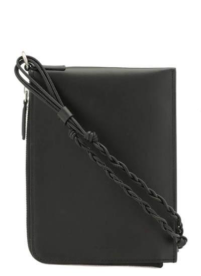 Shop Jil Sander Leather Passport Cover In Black
