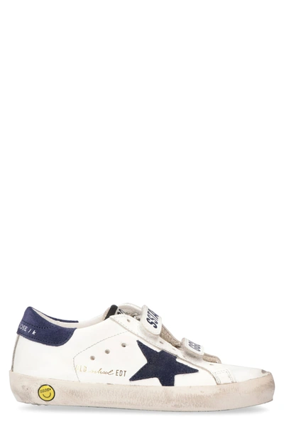 Shop Golden Goose Old School Leather Low-top Sneakers In White