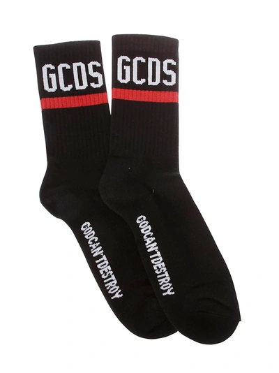 Shop Gcds Black Cotton Socks