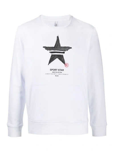Shop Neil Barrett White Cotton-blend Sweatshirt