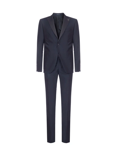 Shop Tagliatore Suit In Blu