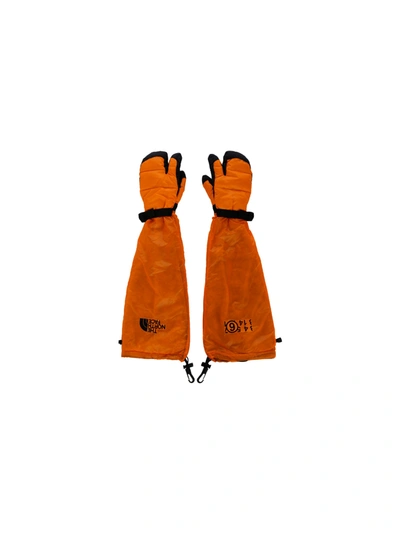 Shop The North Face Mm6 X  Gloves In Arancio