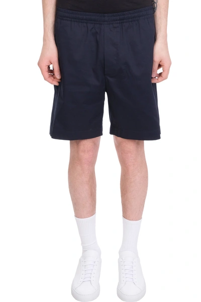 Shop Mauro Grifoni Shorts In Blue Cotton In Navy