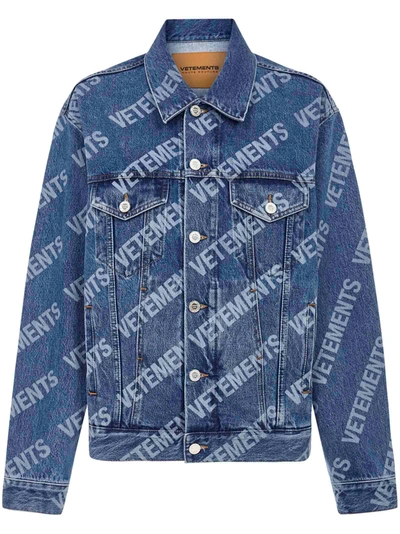 Shop Vetements Jacket In Blue