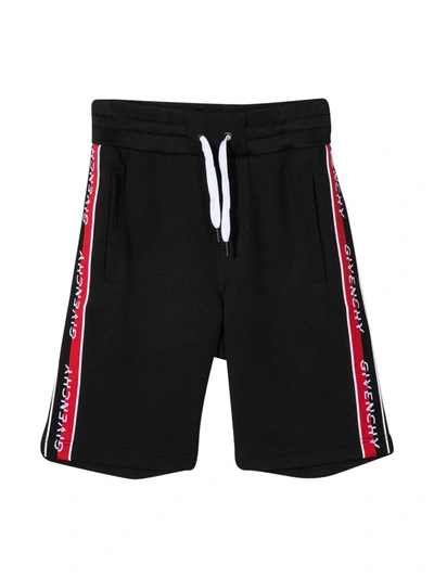 Shop Givenchy Teen Sports Shorts With Drawstring In Blue