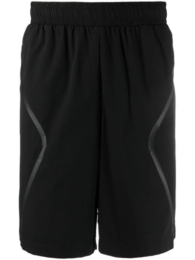 Shop A-cold-wall* Black Nylon Bermuda Shorts With Logo