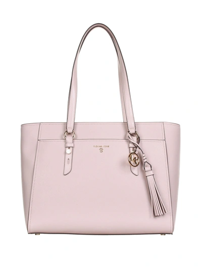Shop Michael Kors Tote Bag In Soft Pink Leather