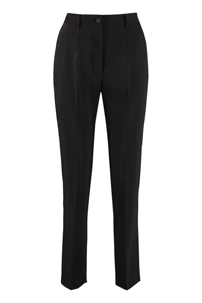 Shop Dolce & Gabbana Virgin Wool Tailored Trousers In Black