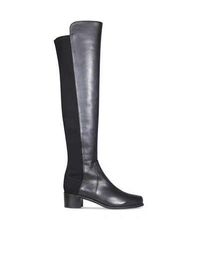 Shop Stuart Weitzman Reserve Boots Stetch Gabardine Low Heel In Blk Black