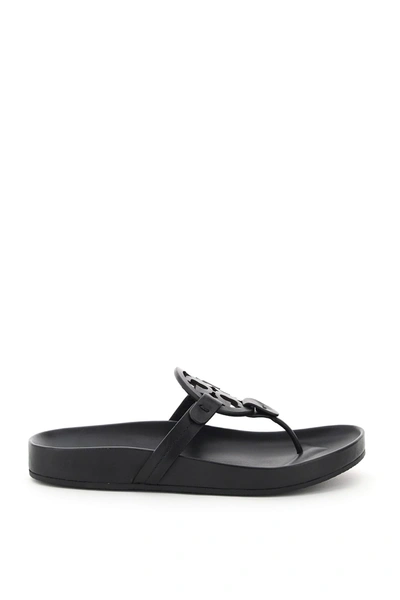 Shop Tory Burch Miller Cloud Leather Mules In Perfect Black Perfect Black (black)