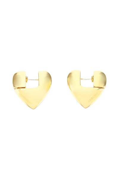 Shop Ambush Small Solid Heart Earrings In Gold (gold)