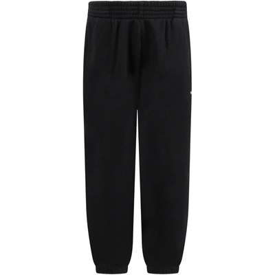 Shop Balenciaga Black Sweatpants For Kids With Logo