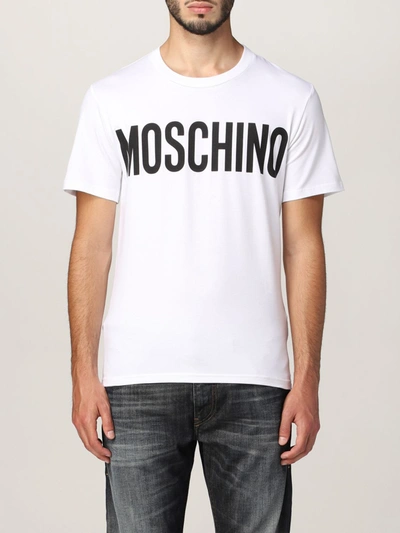 Shop Moschino T-shirt  Couture Cotton T-shirt In White